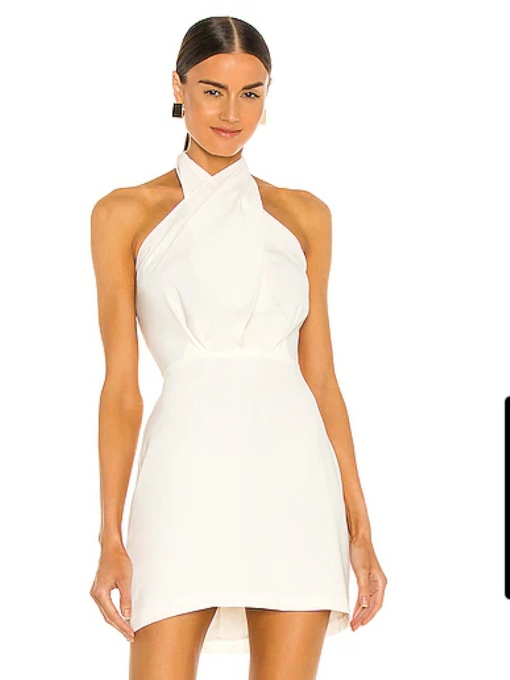 Amanda Uprichard Mezcal White Halter Mini Dress - SIZE L